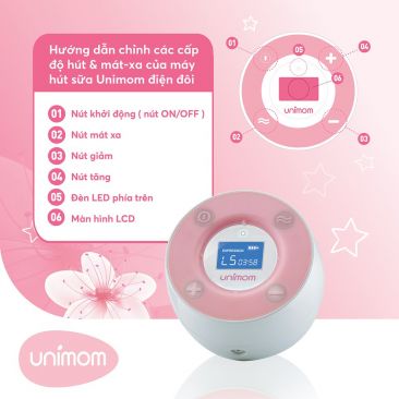 Hướng dẫn chỉnh các cấp độ hút & mát-xa của máy hút sữa Unimom điện đôi