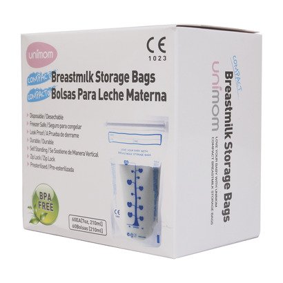Túi đựng sữa mẹ (trữ sữa mẹ) Unimom tiêu chuẩn Standard không có BPA 210ml (60túi/hộp)